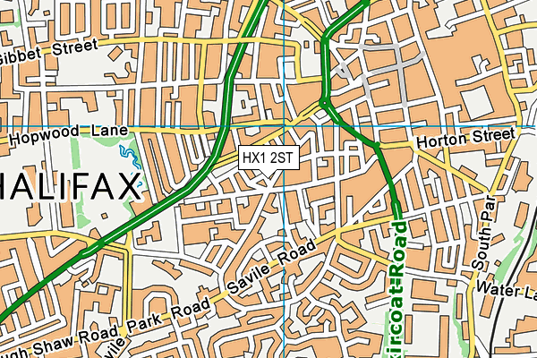 HX1 2ST map - OS VectorMap District (Ordnance Survey)