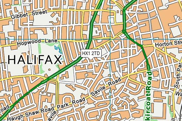 HX1 2TD map - OS VectorMap District (Ordnance Survey)