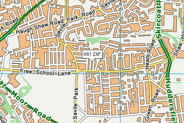 HX1 2XF map - OS VectorMap District (Ordnance Survey)