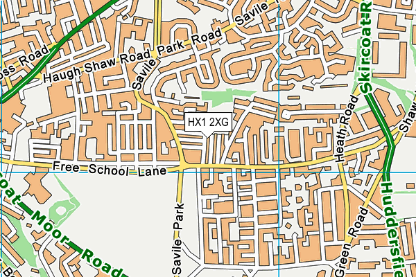 HX1 2XG map - OS VectorMap District (Ordnance Survey)