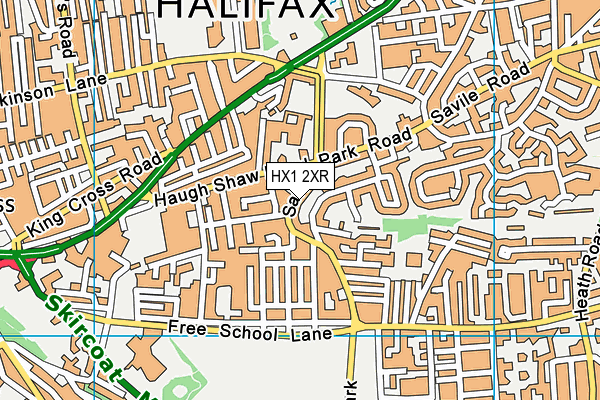HX1 2XR map - OS VectorMap District (Ordnance Survey)