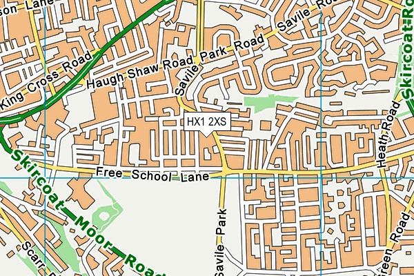 HX1 2XS map - OS VectorMap District (Ordnance Survey)