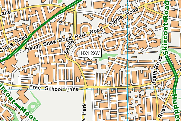 HX1 2XW map - OS VectorMap District (Ordnance Survey)