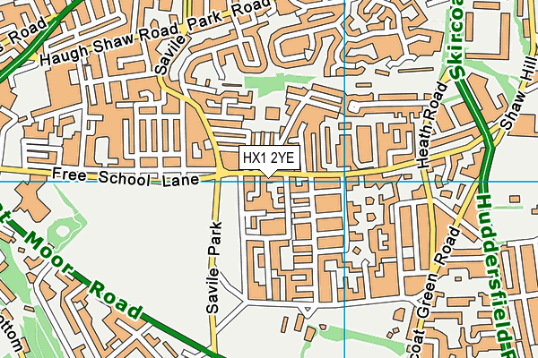 HX1 2YE map - OS VectorMap District (Ordnance Survey)