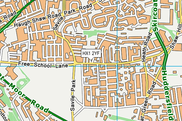 HX1 2YF map - OS VectorMap District (Ordnance Survey)