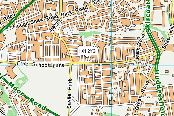 HX1 2YG map - OS VectorMap District (Ordnance Survey)