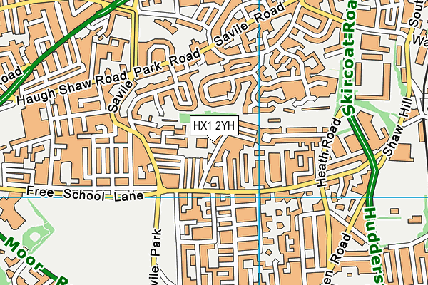 HX1 2YH map - OS VectorMap District (Ordnance Survey)
