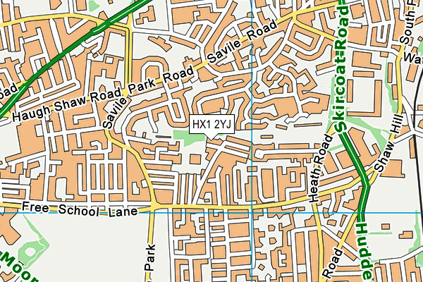 HX1 2YJ map - OS VectorMap District (Ordnance Survey)