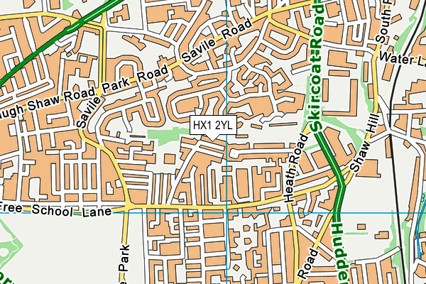 HX1 2YL map - OS VectorMap District (Ordnance Survey)