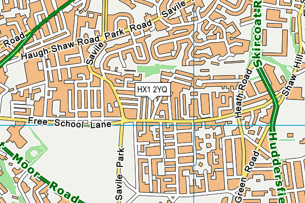 HX1 2YQ map - OS VectorMap District (Ordnance Survey)