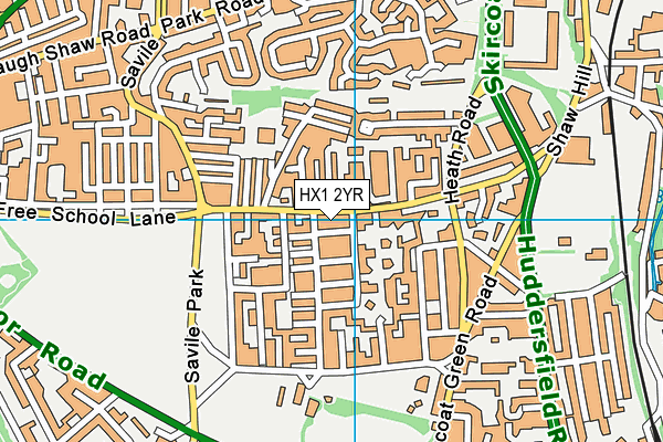 HX1 2YR map - OS VectorMap District (Ordnance Survey)