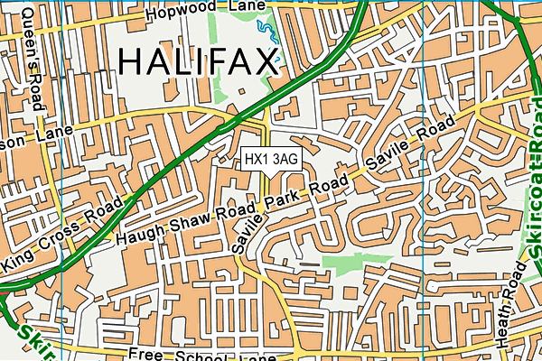 HX1 3AG map - OS VectorMap District (Ordnance Survey)