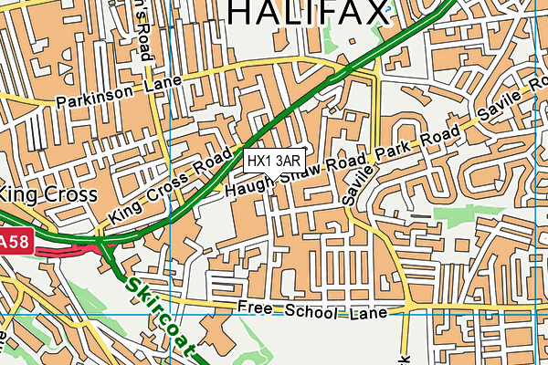 HX1 3AR map - OS VectorMap District (Ordnance Survey)