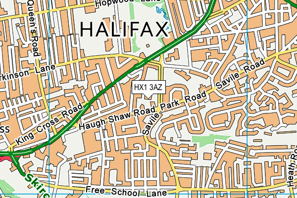 HX1 3AZ map - OS VectorMap District (Ordnance Survey)