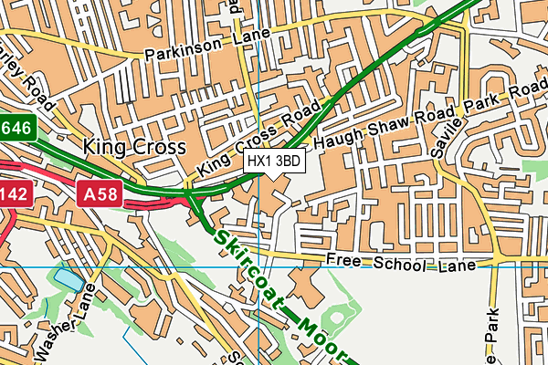 HX1 3BD map - OS VectorMap District (Ordnance Survey)