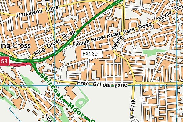 HX1 3DT map - OS VectorMap District (Ordnance Survey)