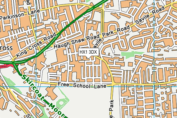 HX1 3DX map - OS VectorMap District (Ordnance Survey)