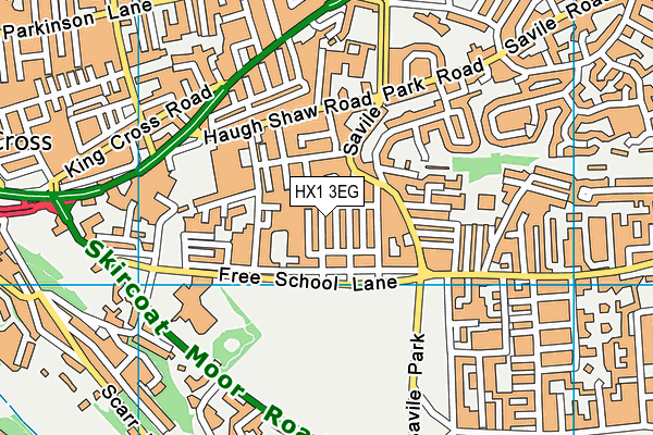 HX1 3EG map - OS VectorMap District (Ordnance Survey)