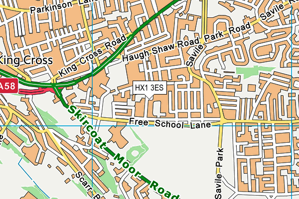 HX1 3ES map - OS VectorMap District (Ordnance Survey)