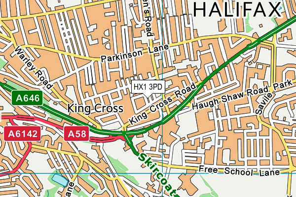 HX1 3PD map - OS VectorMap District (Ordnance Survey)