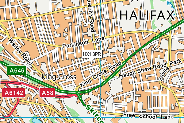 HX1 3PR map - OS VectorMap District (Ordnance Survey)
