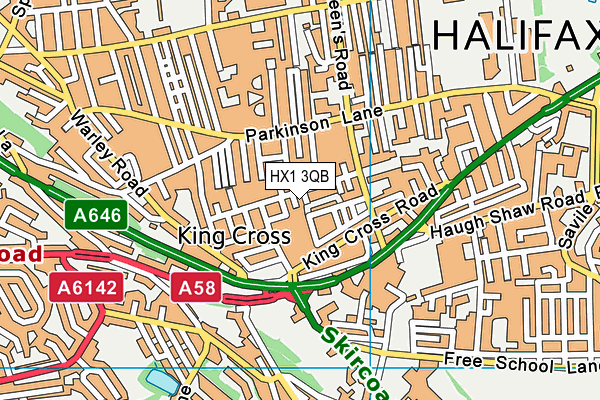 HX1 3QB map - OS VectorMap District (Ordnance Survey)