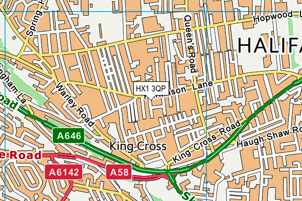 HX1 3QP map - OS VectorMap District (Ordnance Survey)