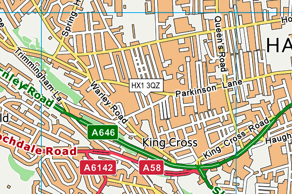 HX1 3QZ map - OS VectorMap District (Ordnance Survey)