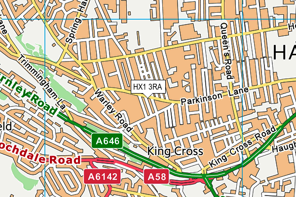 HX1 3RA map - OS VectorMap District (Ordnance Survey)