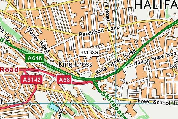 HX1 3SG map - OS VectorMap District (Ordnance Survey)