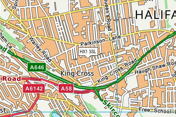 HX1 3SL map - OS VectorMap District (Ordnance Survey)