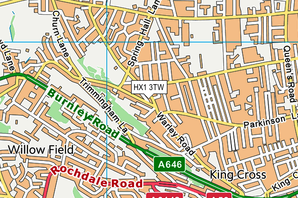 HX1 3TW map - OS VectorMap District (Ordnance Survey)