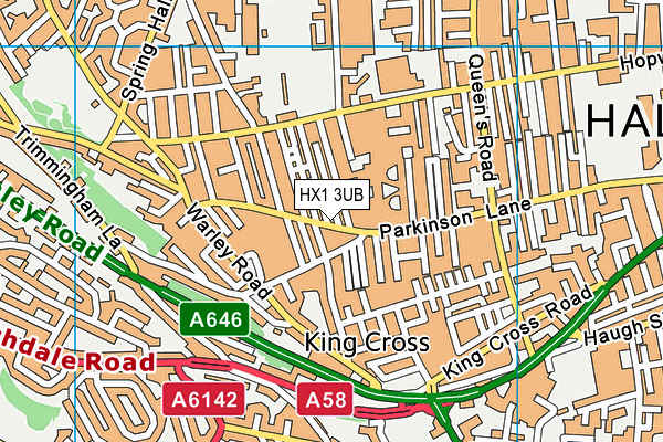 HX1 3UB map - OS VectorMap District (Ordnance Survey)