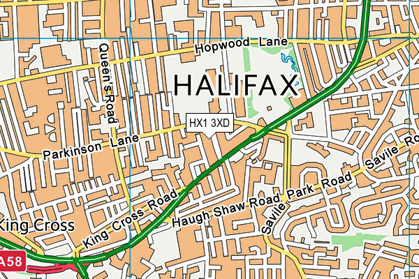 HX1 3XD map - OS VectorMap District (Ordnance Survey)