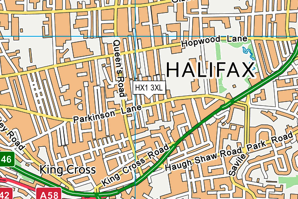 Parkinson Lane Community Primary School map (HX1 3XL) - OS VectorMap District (Ordnance Survey)