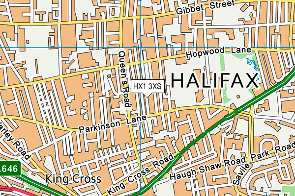 HX1 3XS map - OS VectorMap District (Ordnance Survey)