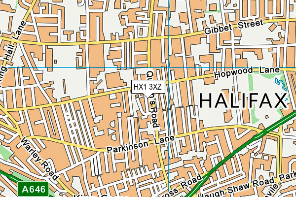 HX1 3XZ map - OS VectorMap District (Ordnance Survey)