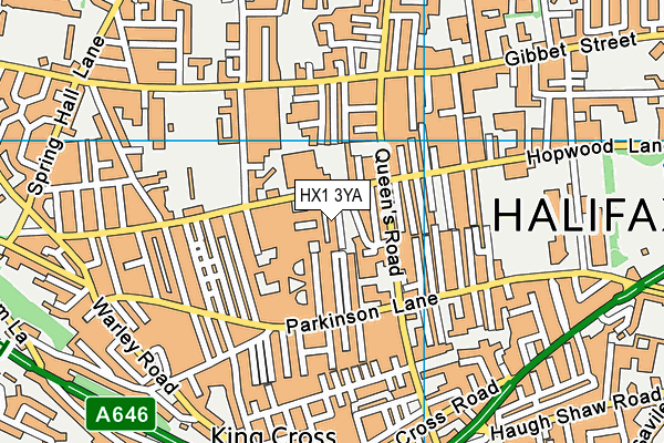 HX1 3YA map - OS VectorMap District (Ordnance Survey)