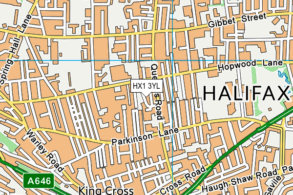 HX1 3YL map - OS VectorMap District (Ordnance Survey)