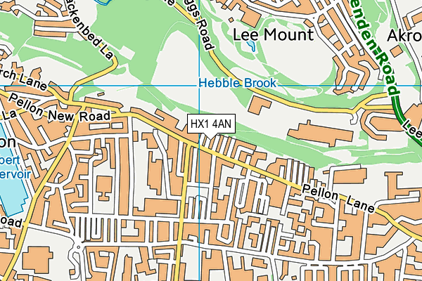 HX1 4AN map - OS VectorMap District (Ordnance Survey)