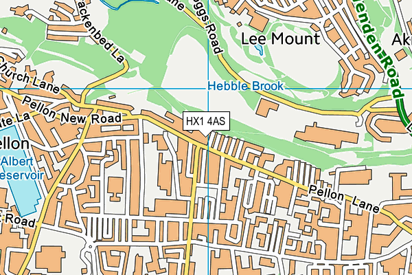 HX1 4AS map - OS VectorMap District (Ordnance Survey)