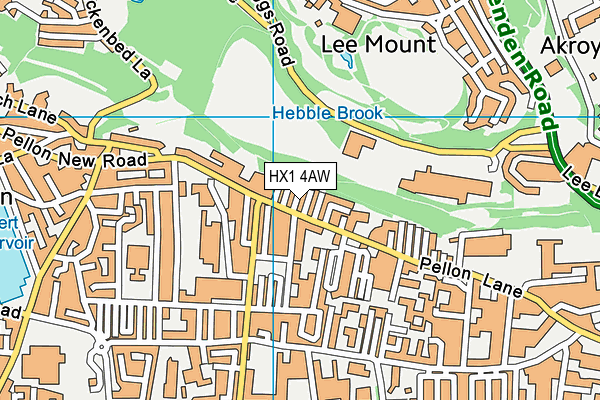 HX1 4AW map - OS VectorMap District (Ordnance Survey)