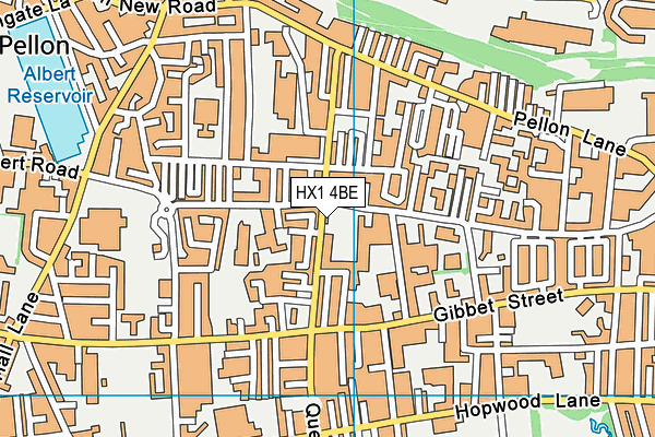 HX1 4BE map - OS VectorMap District (Ordnance Survey)