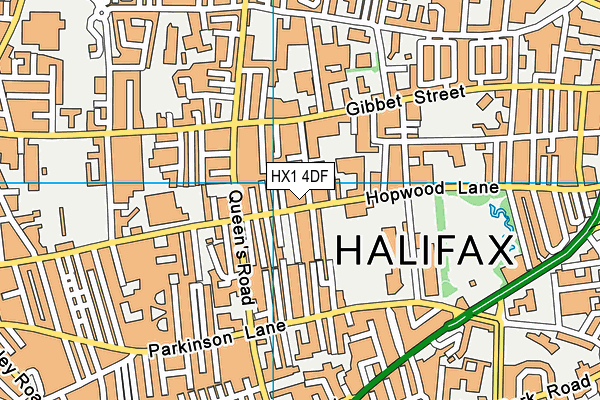 HX1 4DF map - OS VectorMap District (Ordnance Survey)