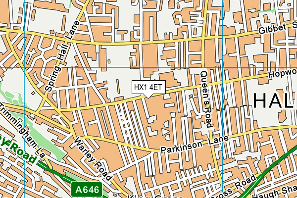HX1 4ET map - OS VectorMap District (Ordnance Survey)