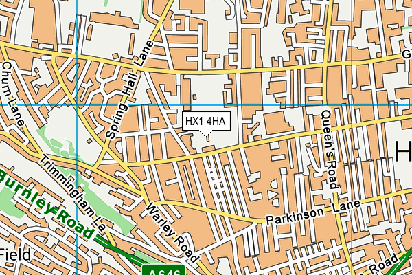 The Ramsdens (Closed) map (HX1 4HA) - OS VectorMap District (Ordnance Survey)