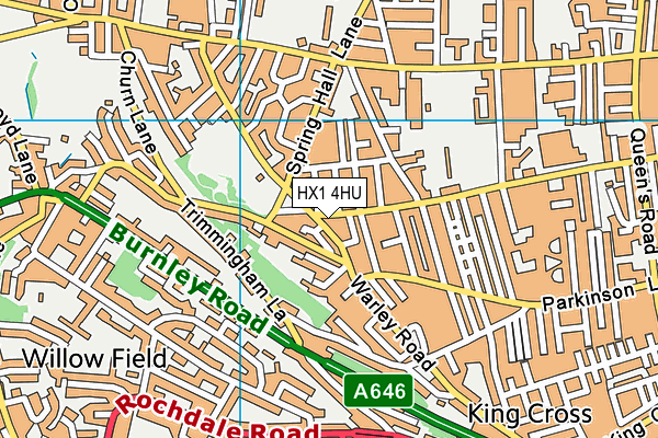 HX1 4HU map - OS VectorMap District (Ordnance Survey)