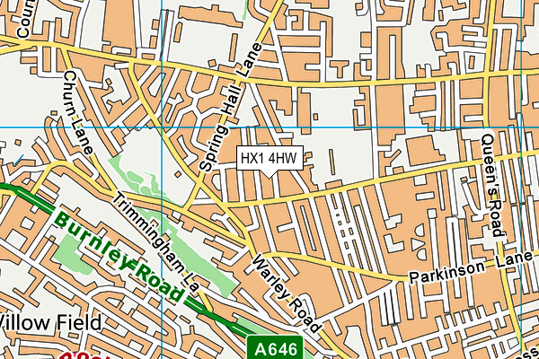 HX1 4HW map - OS VectorMap District (Ordnance Survey)