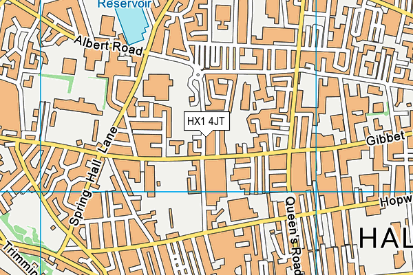 HX1 4JT map - OS VectorMap District (Ordnance Survey)