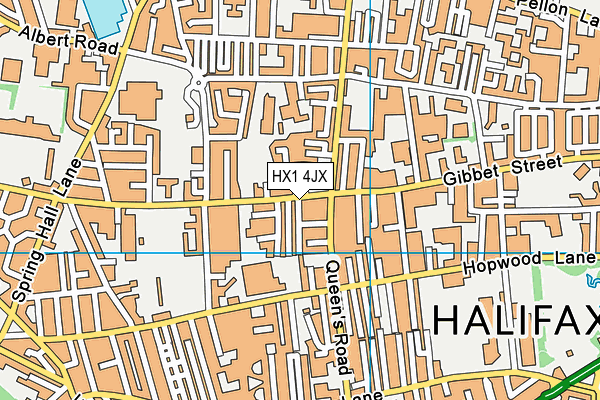 HX1 4JX map - OS VectorMap District (Ordnance Survey)